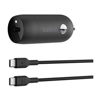 Купить Зарядное устройство Belkin 30Вт USB-C PD PPS, кабель USB-C/USB-C, 1м, чорний (CCA004BT1MBK-B6) - фото 1