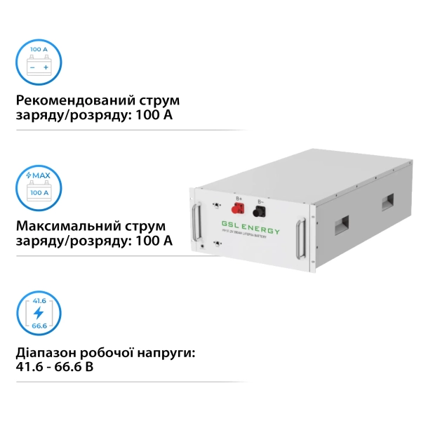 Купить Аккумуляторная батарея GSL 51.2V 280Ah 14.4kWh LiFePO4 (GSL-51-280) - фото 3