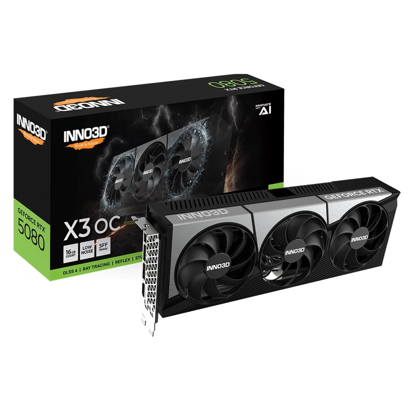 Купить Видеокарта Inno3D Nvidia GeForce RTX 5080 X3 OC 16GB (N50803-16D7X-17603930) - фото 2