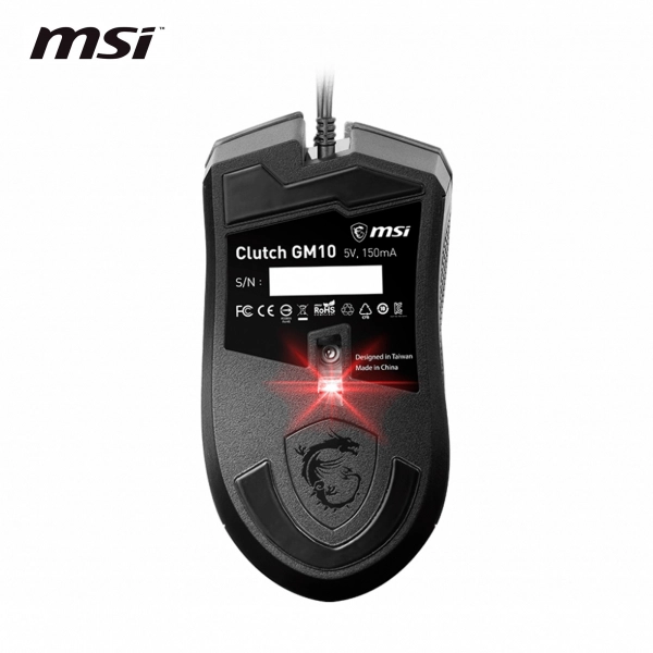Купить Мышь MSI Clutch GM10 USB Black - фото 3