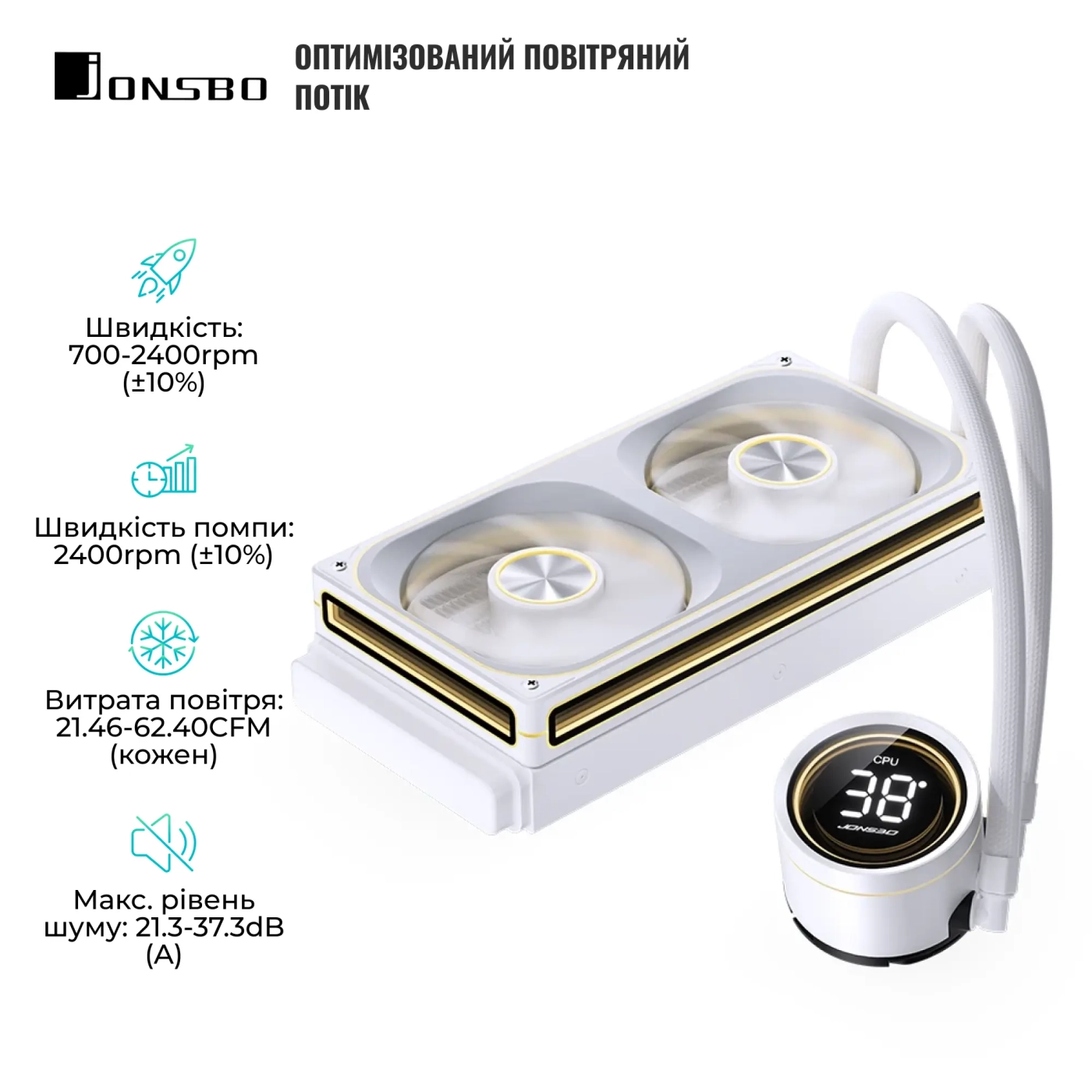 Купить Система водяного охлаждения Jonsbo TH-240 White - фото 4