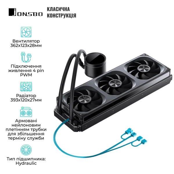 Купити Система водяного охолодження Jonsbo TH-360 Black - фото 3