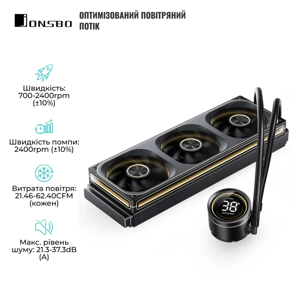 Купити Система водяного охолодження Jonsbo TH-360 Black - фото 4