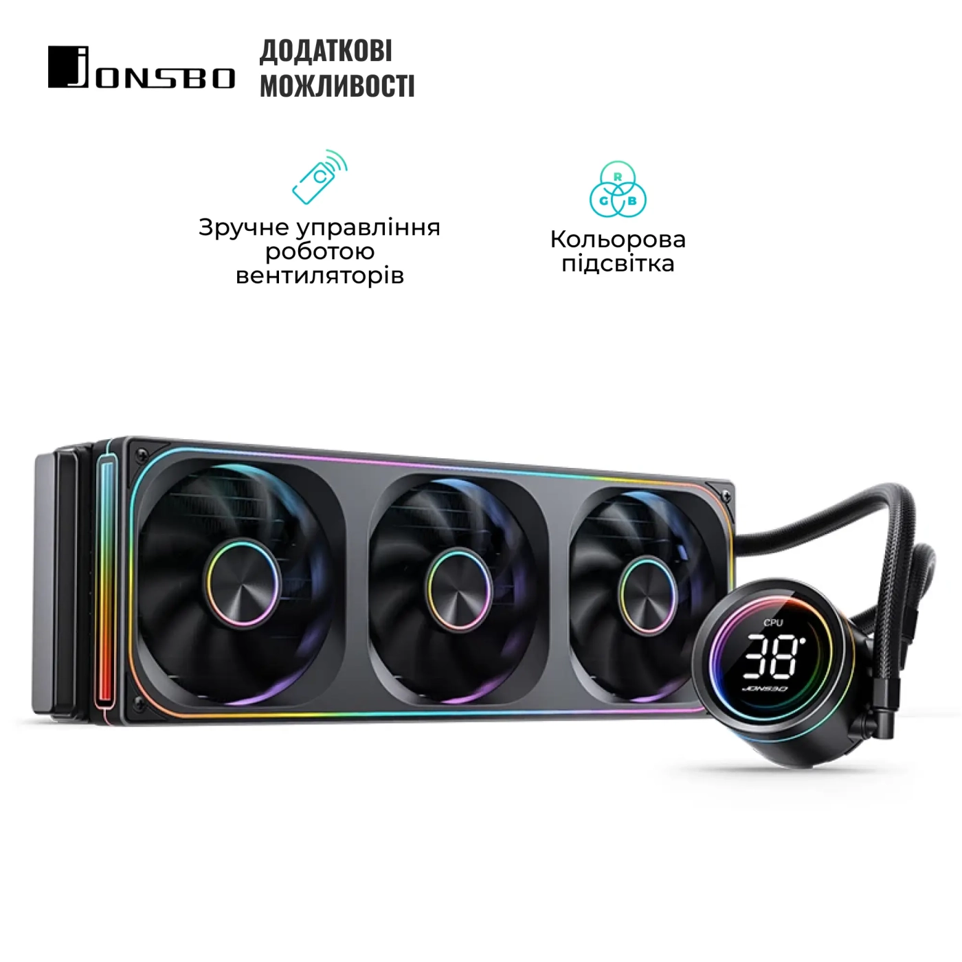 Купити Система водяного охолодження Jonsbo TH-360 Black - фото 5