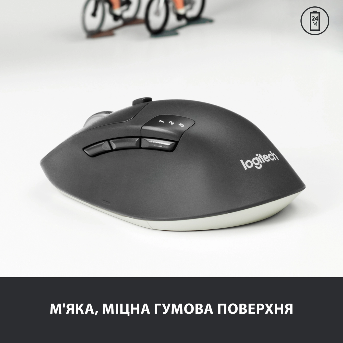 Купити Миша Logitech M720 Triathlon Wireless/Bluetooth Black - фото 2