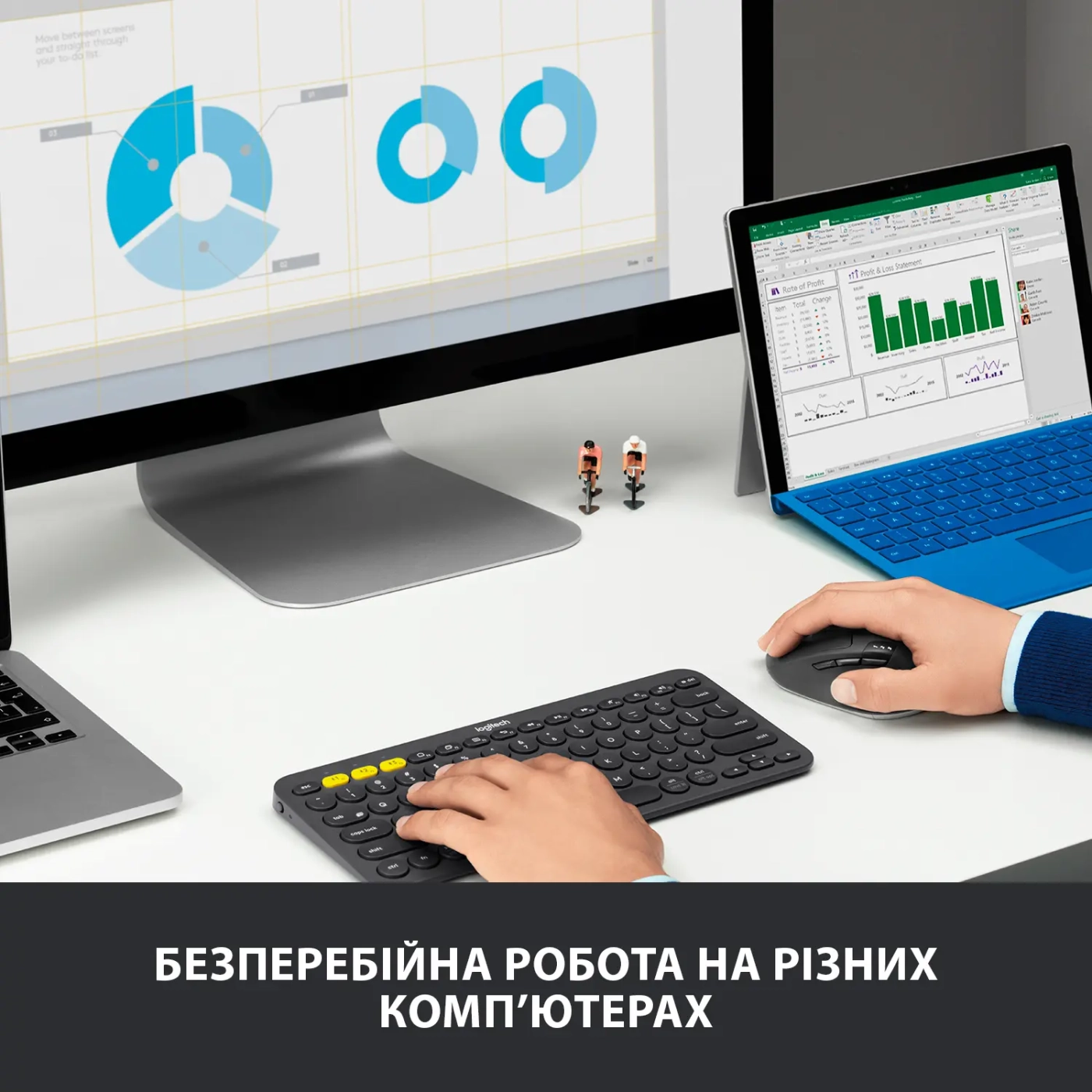Купити Миша Logitech M720 Triathlon Wireless/Bluetooth Black - фото 5