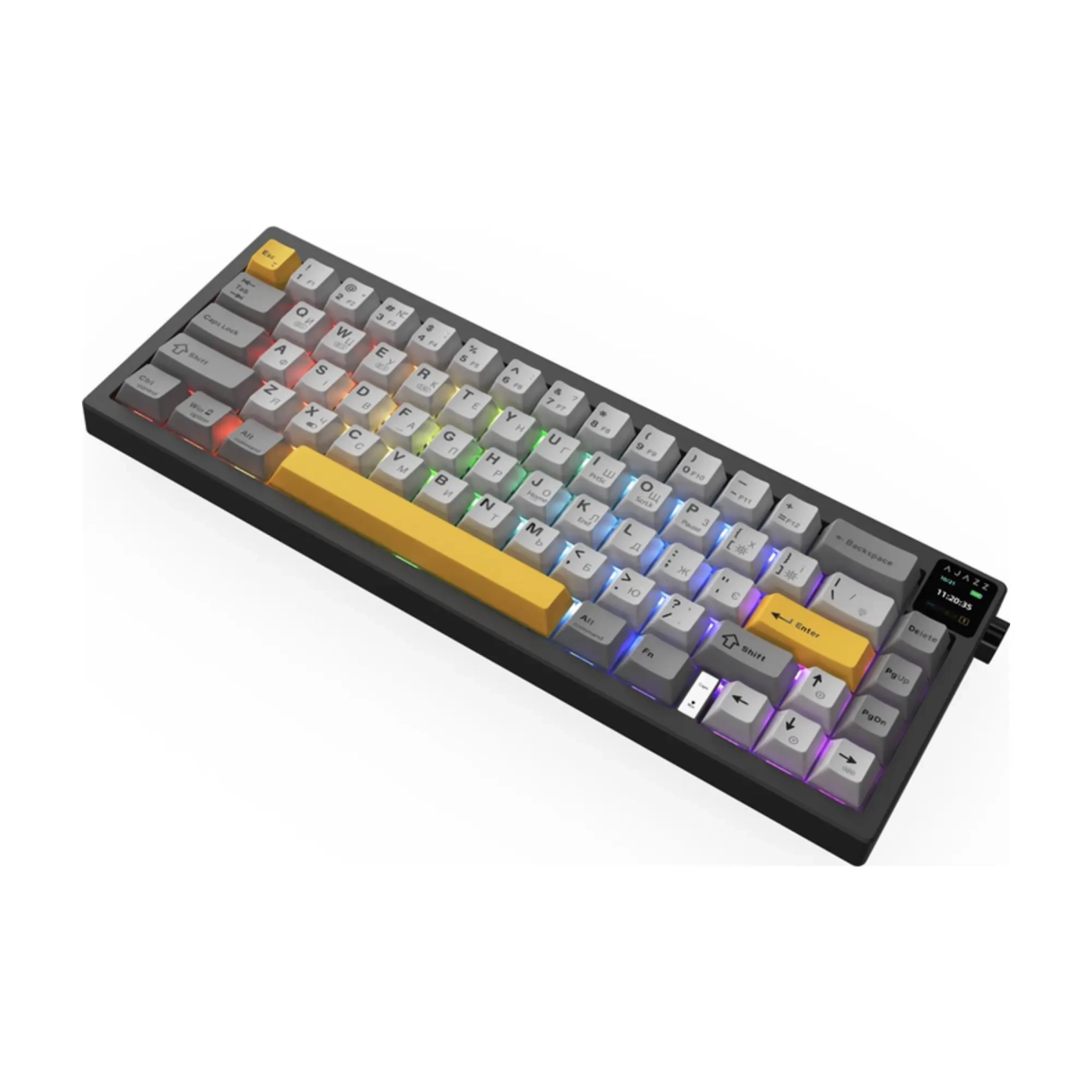 Купити Клавіатура Ajazz AK650 RGB Flying Fish Switch Wireless With Screen (AK650-FF-BGY) Black - фото 6