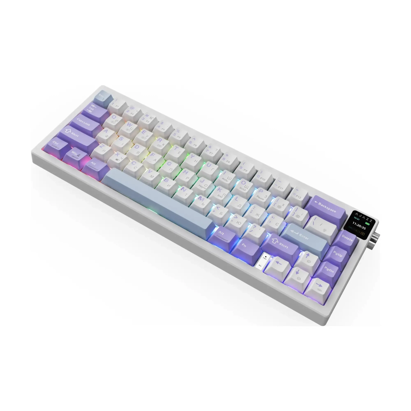 Купити Клавіатура Ajazz AK650 RGB Flying Fish Switch Wireless With Screen (AK650-FF-PWB) Purple - фото 5