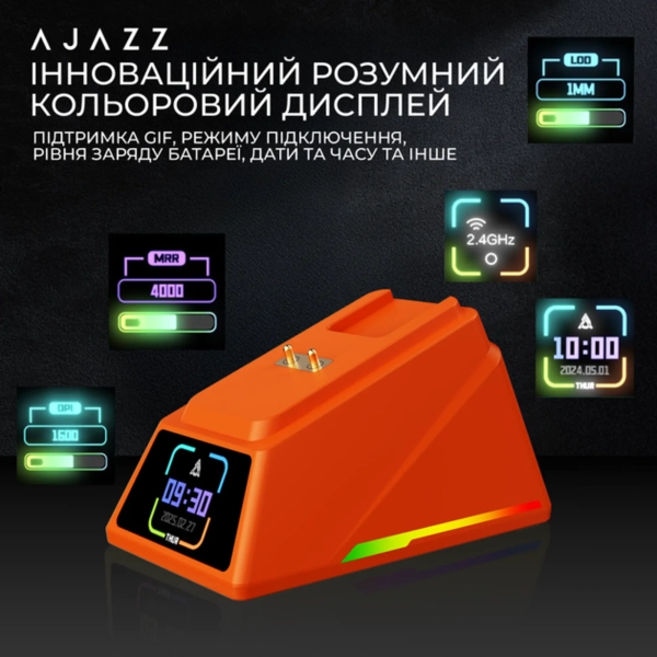 Купить Мышь Ajazz AJ179 APEX Wireless (AJM179-A-O) Orange - фото 8
