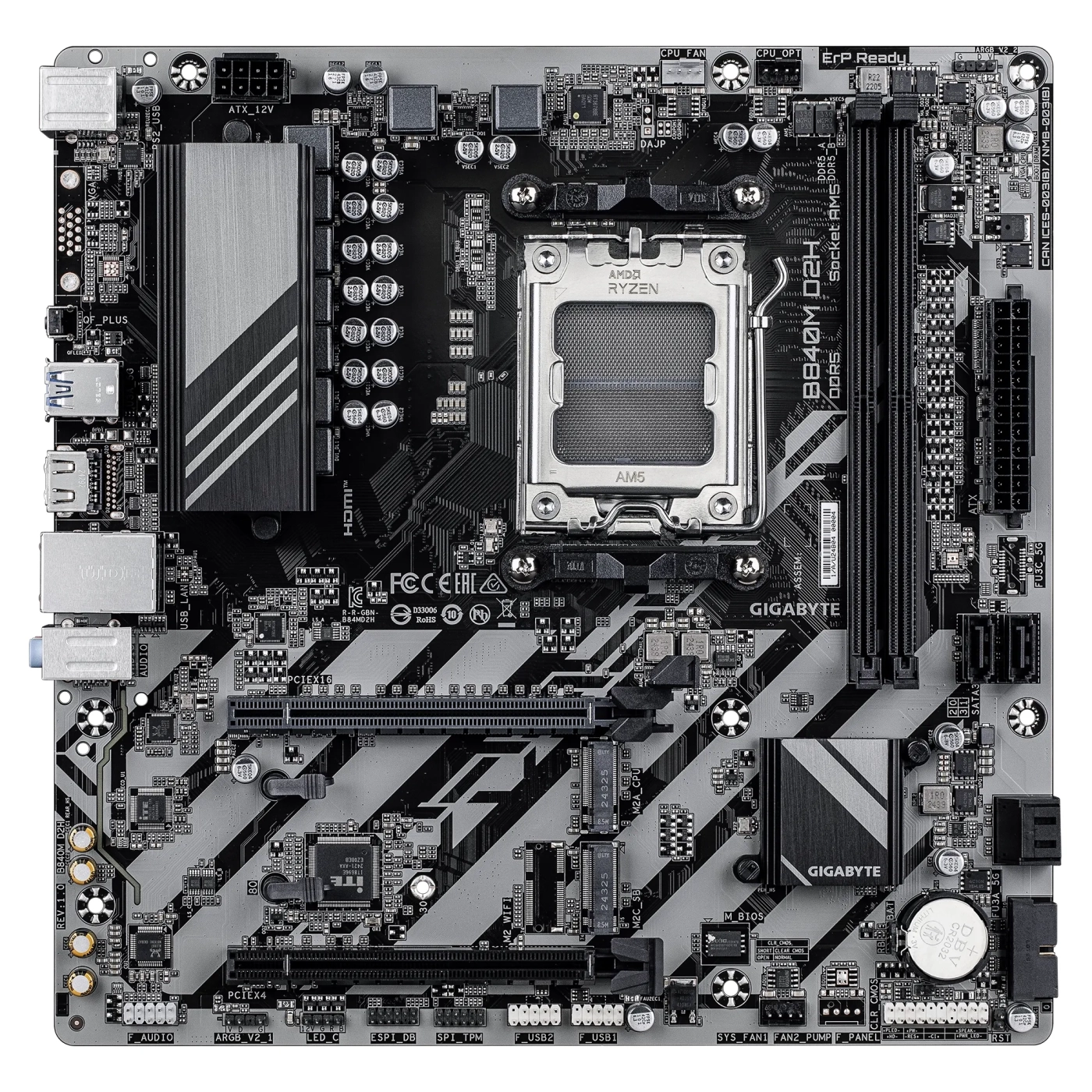 Купити Материнська плата Gigabyte B840M D2H - фото 1