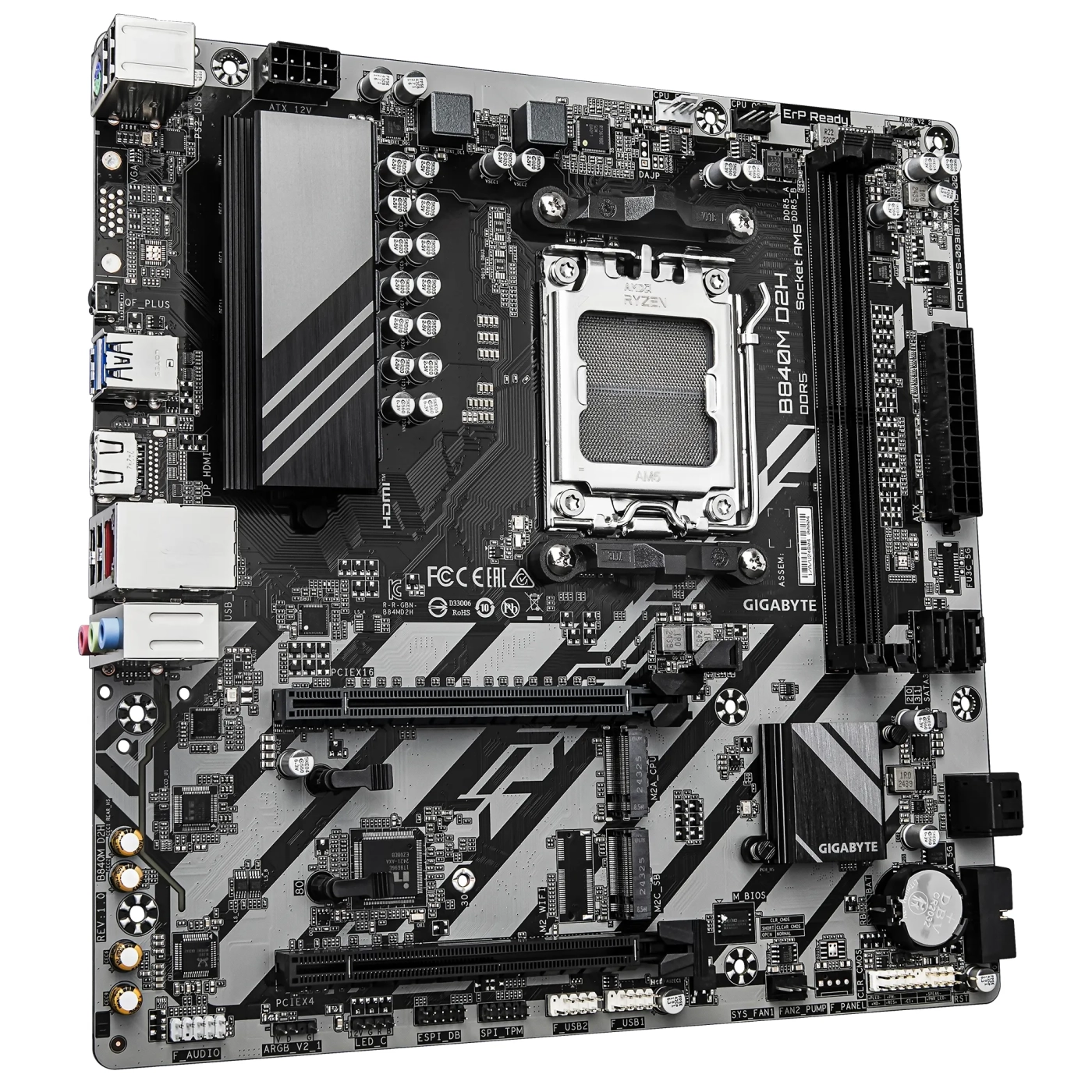 Купити Материнська плата Gigabyte B840M D2H - фото 2