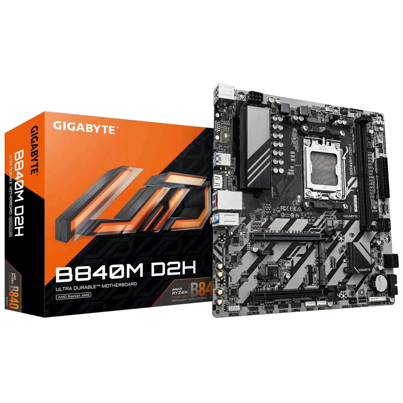Купити Материнська плата Gigabyte B840M D2H - фото 4