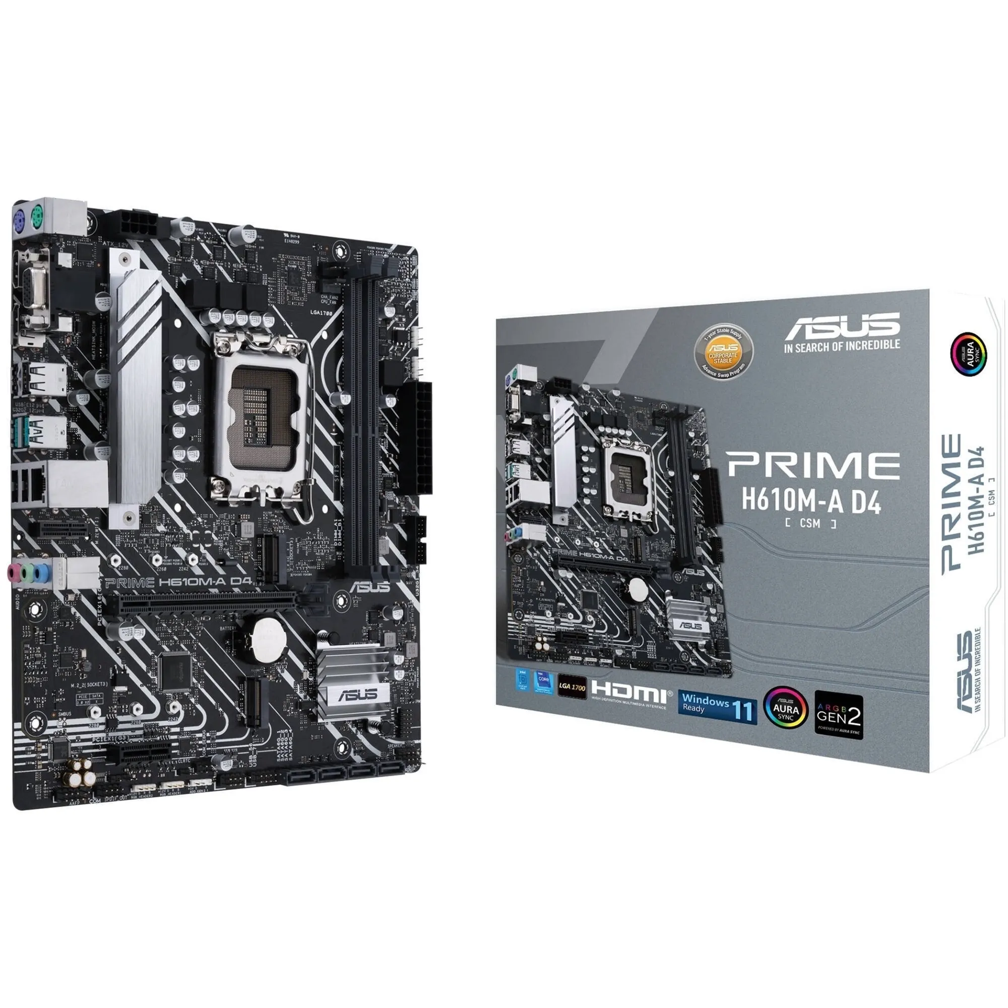 Купити Материнська плата Asus PRIME H610M-A D4-CSM - фото 1