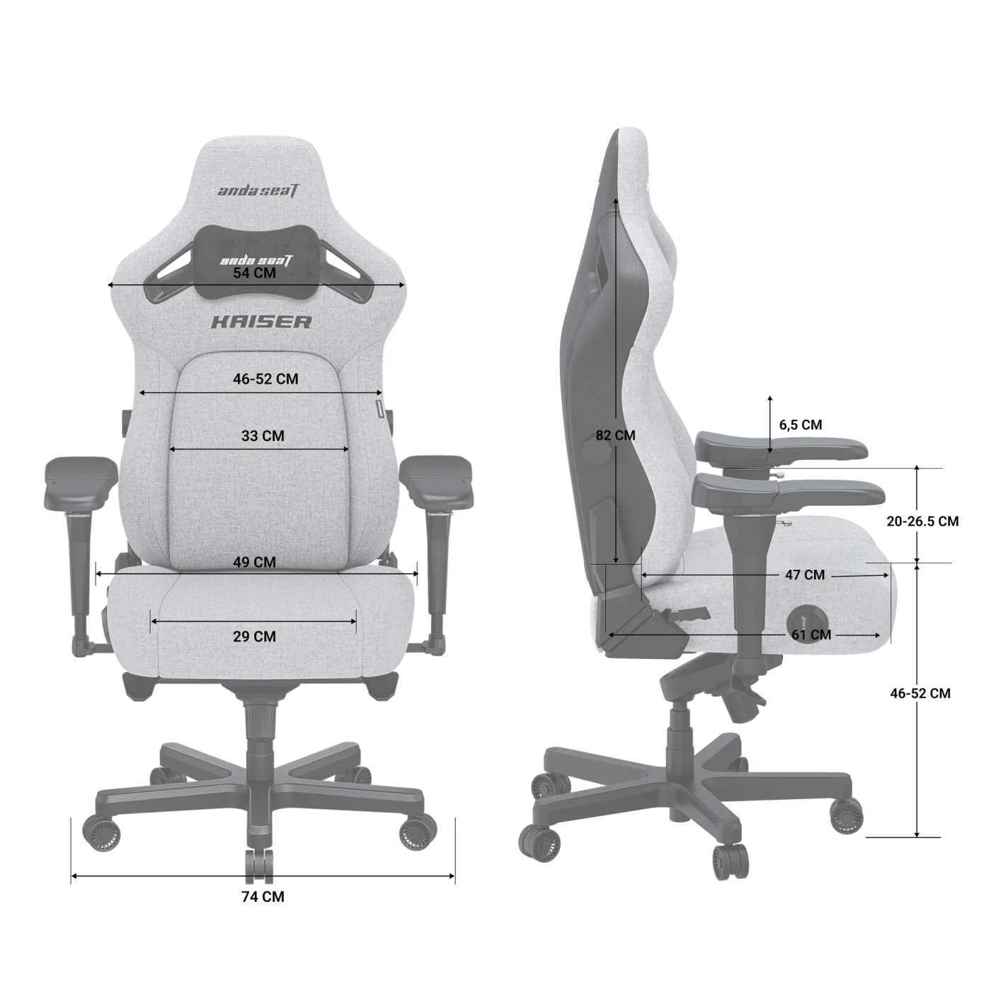 Купити Крісло для геймерів Anda Seat Kaiser 4 L Brown Premium PVC (AD12YDDC-L-20-K-PV/C) - фото 11
