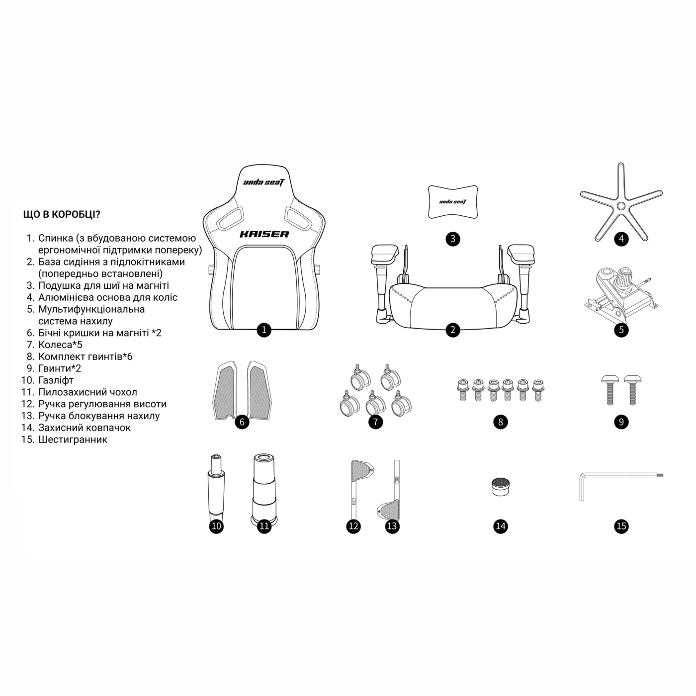 Купити Крісло для геймерів Anda Seat Kaiser 4 L Green Premium PVC (AD12YDDC-L-20-E-PV/C) - фото 14