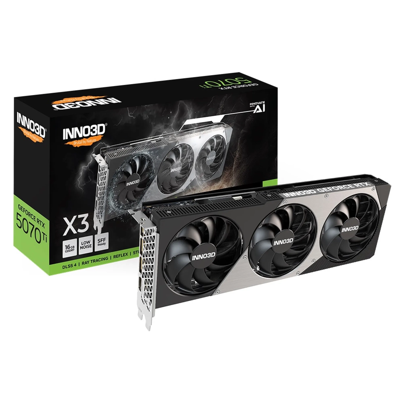 Купить Видеокарта Inno3D Nvidia GeForce RTX 5070 TI X3 16GB (N507T3-16D7-176068N) - фото 2