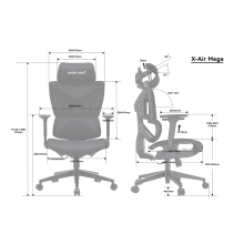 Купить Кресло для геймеров Anda Seat X-Air Mega XL Mesh Gray Twilight (AD-WY-01-GGSP) - фото 7