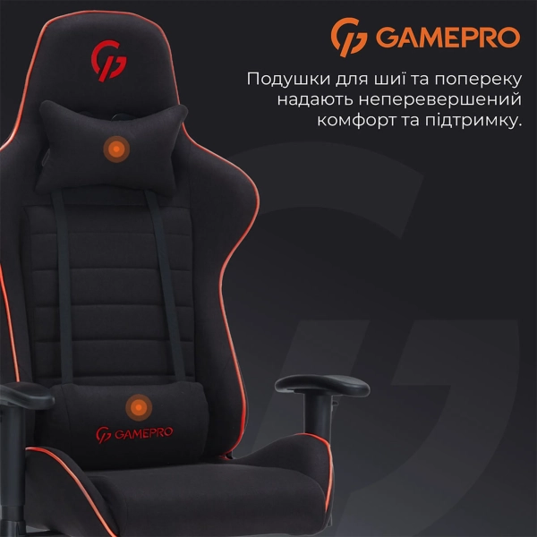 Купить Кресло для геймеров Gamepro GC575FB Size L Fabric Black&Red - фото 16