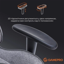 Купити Крісло для геймерів Gamepro GC575FB Size L Fabric Gray - фото 13