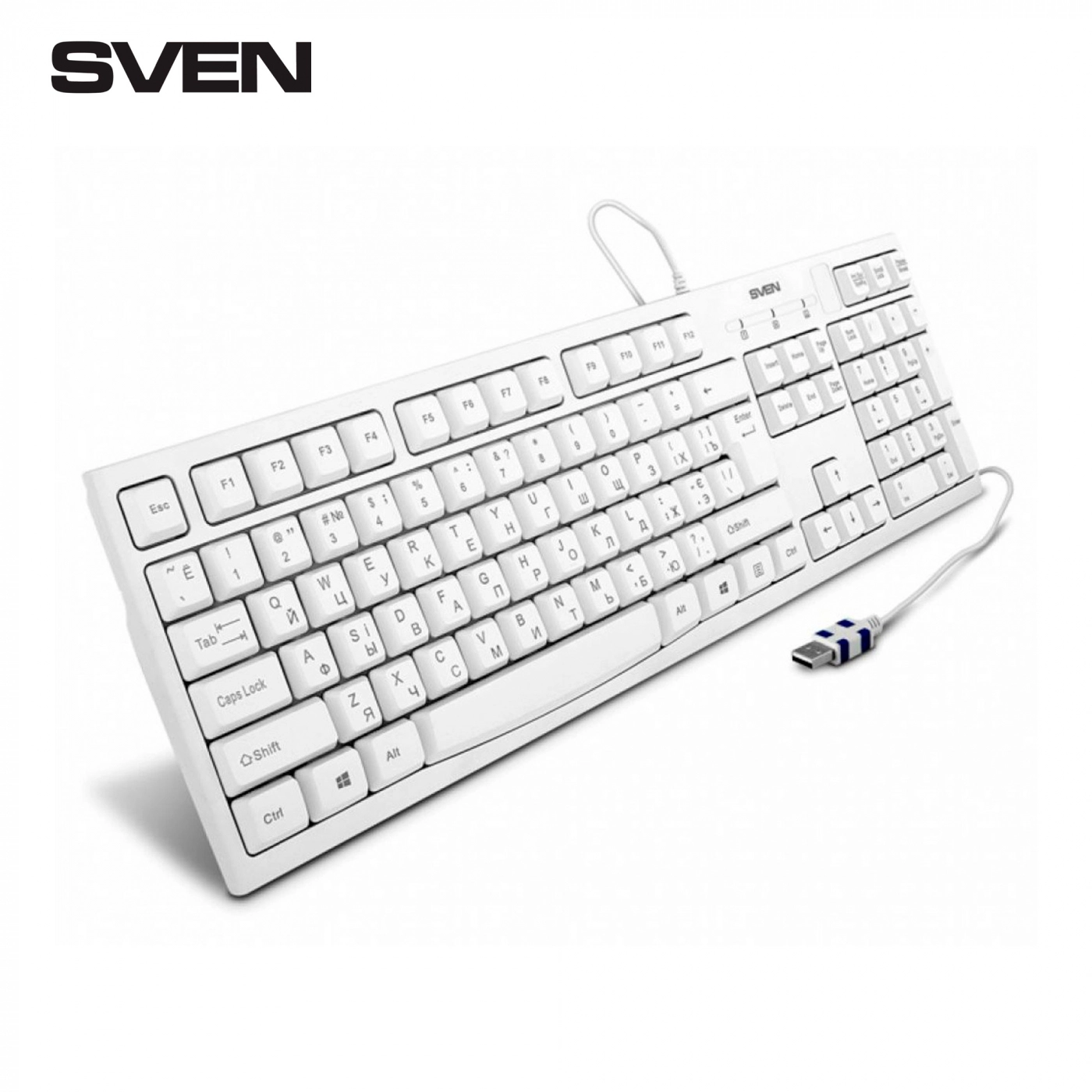 Купити Клавіатура Sven KB-S300 White - фото 2