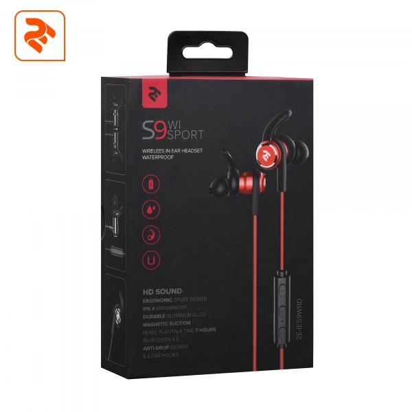 Купить Наушники 2E S9 WiSport Wireless In Ear Headset Waterproof Red - фото 5