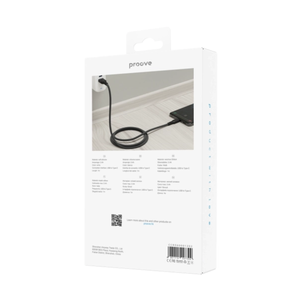 Купить Кабель Proove Rebirth USB - USB-C 2.4A 1m White (CCRE60001202) - фото 3