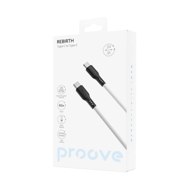 Купити Кабель Proove Rebirth USB-C - USB-С 60W 1m Black (CCRE60002201) - фото 2