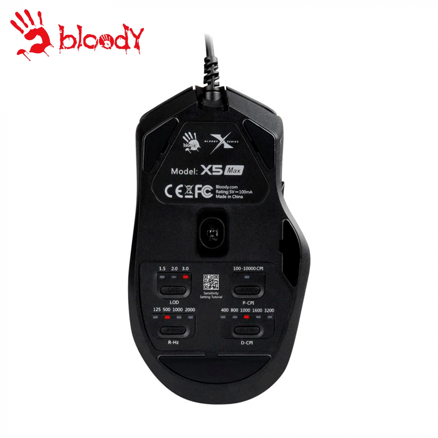Купить Мышь A4Tech Bloody X5 Max USB Black - фото 3