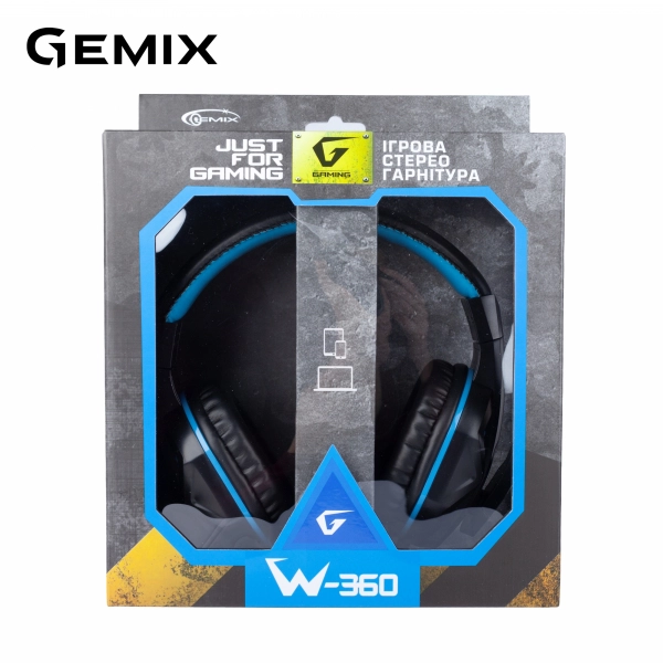 Купити Гарнітура GEMIX W-360 black-blue - фото 5