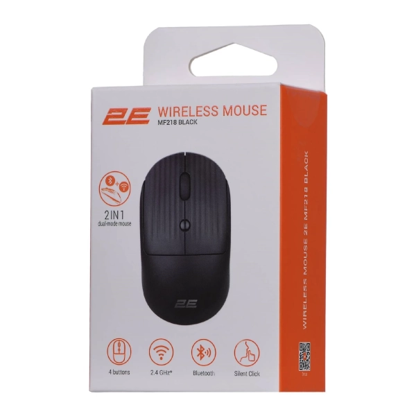 Купить Мышь 2E MF218 Silent Wireless/Bluetooth Black (2E-MF218WBK) - фото 8