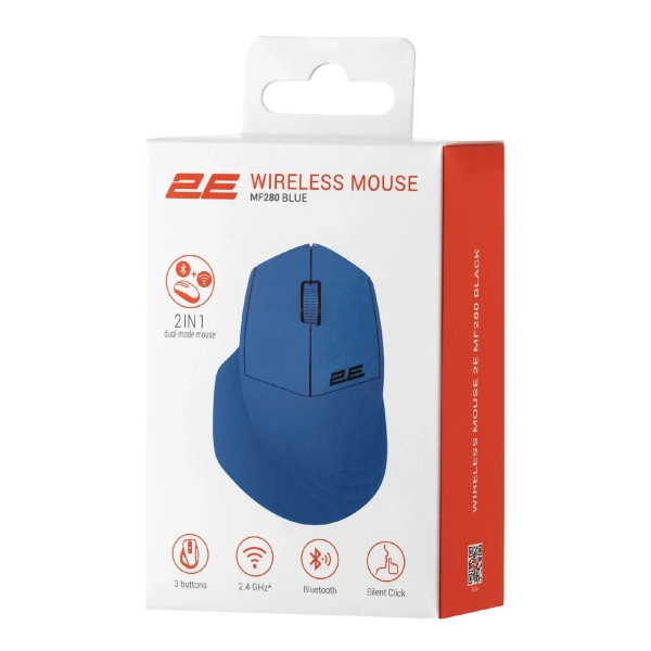 Купити Мишка 2E MF280 Silent Wireless/Bluetooth Blue (2E-MF280WBL) - фото 6