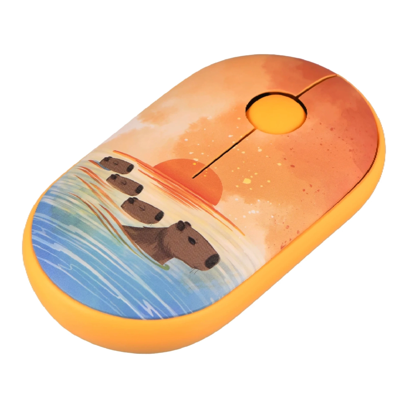 Купить Мышь 2E MF300 CAPYBARASUNSET Silent Wireless/Bluetooth Yellow (2E-MF300WCAPIBARAYW) - фото 2
