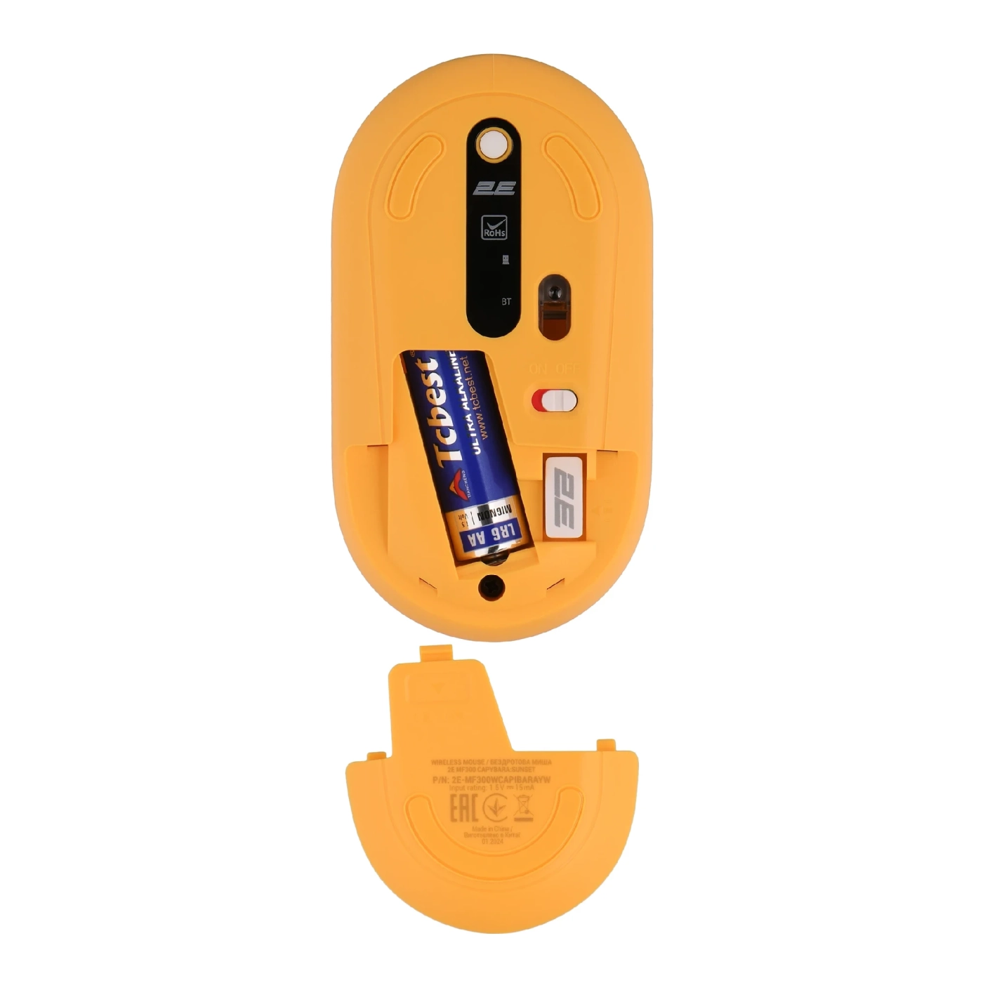 Купить Мышь 2E MF300 CAPYBARASUNSET Silent Wireless/Bluetooth Yellow (2E-MF300WCAPIBARAYW) - фото 5