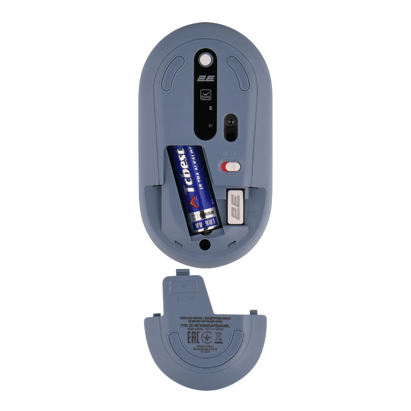 Купить Мышь 2E MF300 CAPYBARASWIM Silent Wireless/Bluetooth Blue (2E-MF300WCAPIBARABL) - фото 4