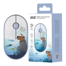 Купить Мышь 2E MF300 CAPYBARASWIM Silent Wireless/Bluetooth Blue (2E-MF300WCAPIBARABL) - фото 6