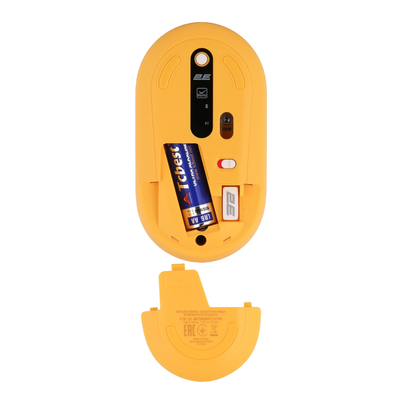 Купити Мишка 2E MF300 PETSCATS&DOGS Silent Wireless/Bluetooth Yellow (2E-MF300WPETSYW) - фото 5