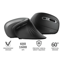Купить Мышь Trust Verro Ergonomic Wireless Black (23507) - фото 9