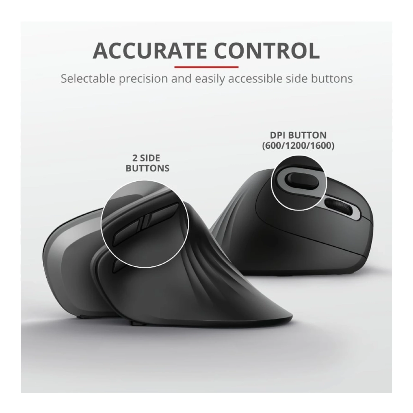 Купить Мышь Trust Verro Ergonomic Wireless Black (23507) - фото 13