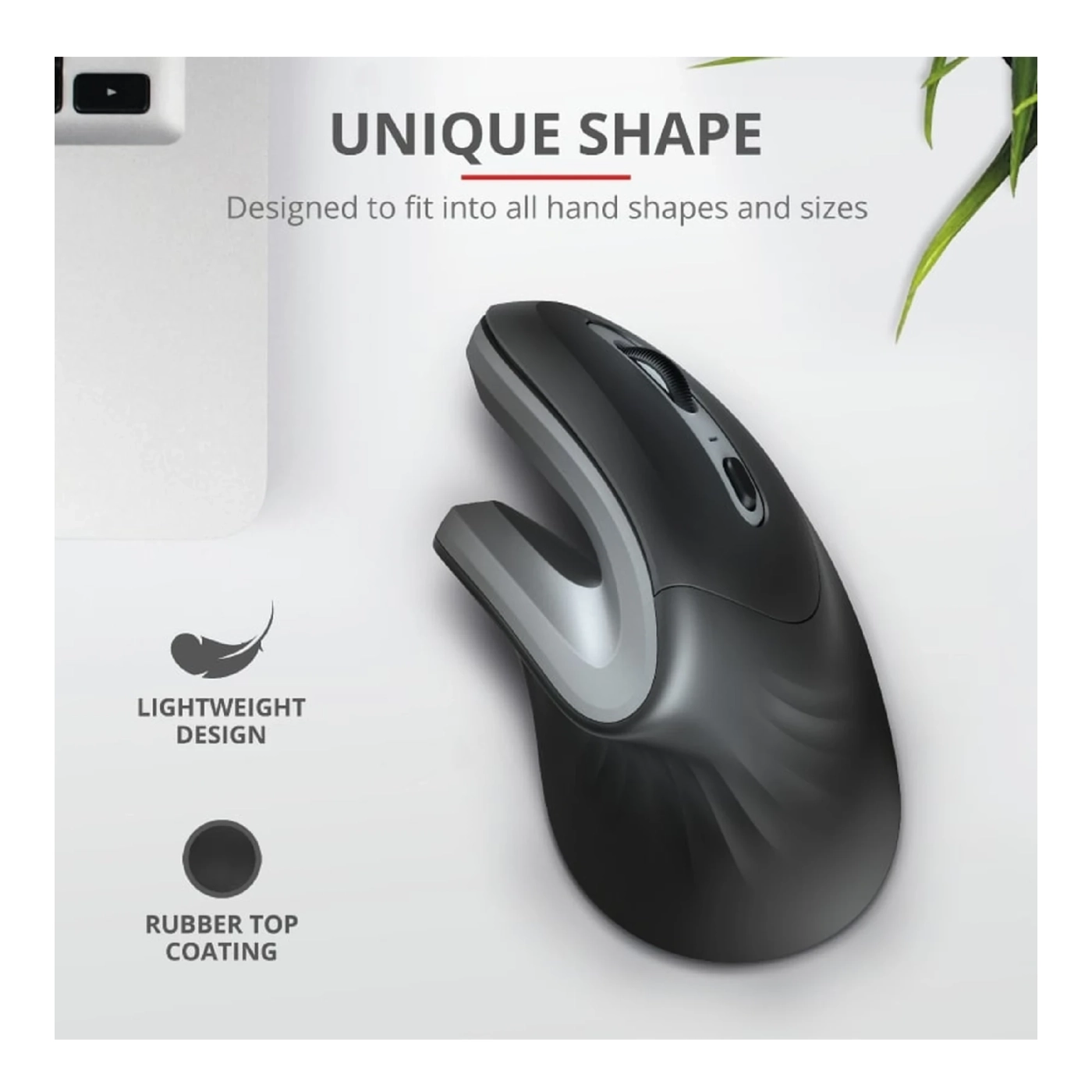 Купить Мышь Trust Verro Ergonomic Wireless Black (23507) - фото 14