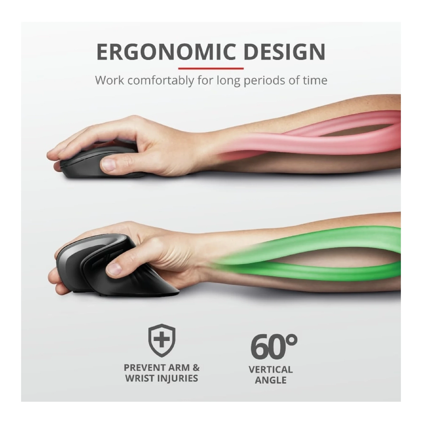 Купить Мышь Trust Verro Ergonomic Wireless Black (23507) - фото 15
