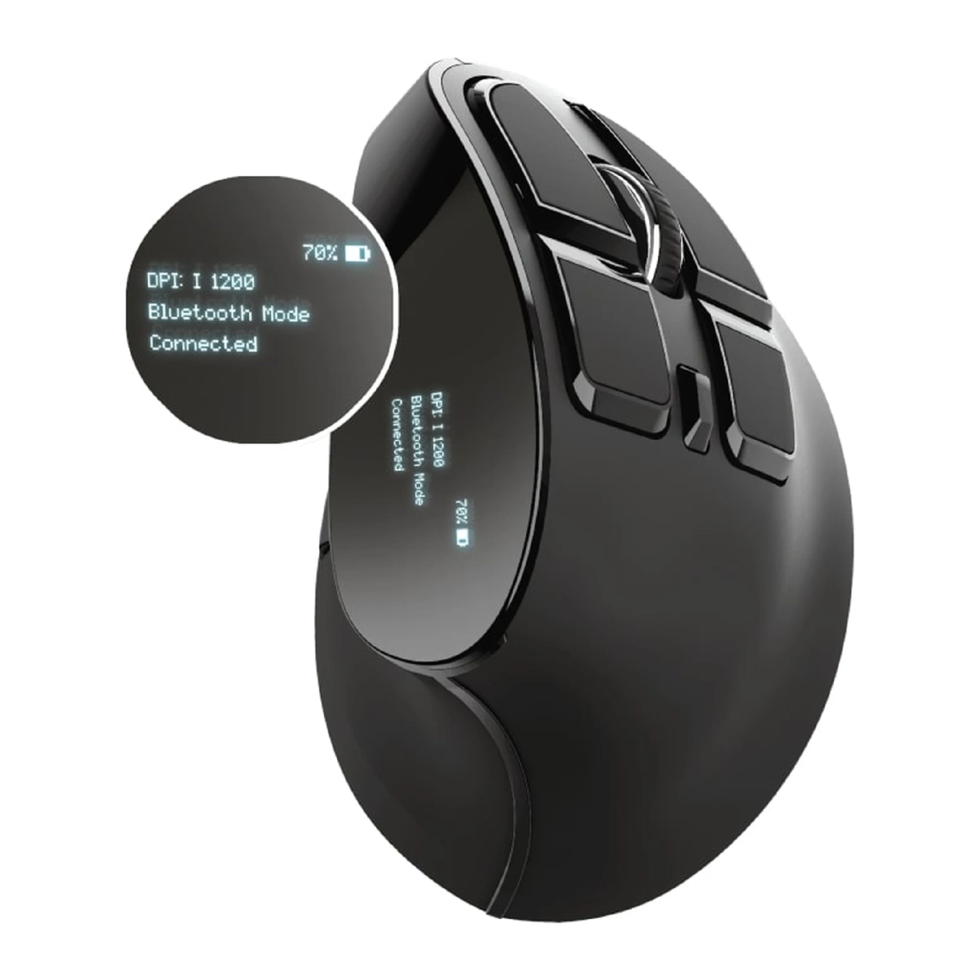 Купить Мышь Trust Voxx Rechargeable Ergonomic Wireless/Bluetooth Black (23731) - фото 4