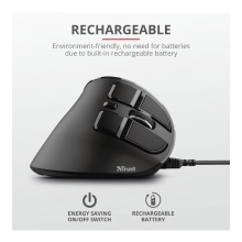 Купить Мышь Trust Voxx Rechargeable Ergonomic Wireless/Bluetooth Black (23731) - фото 10