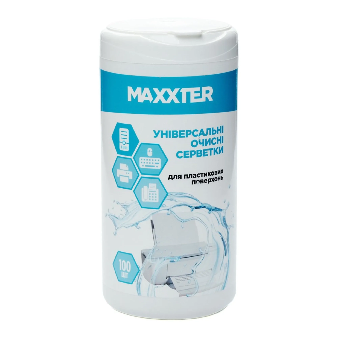 Купити Серветки очисні Maxxter 100шт (CW-PL100-01) - фото 1