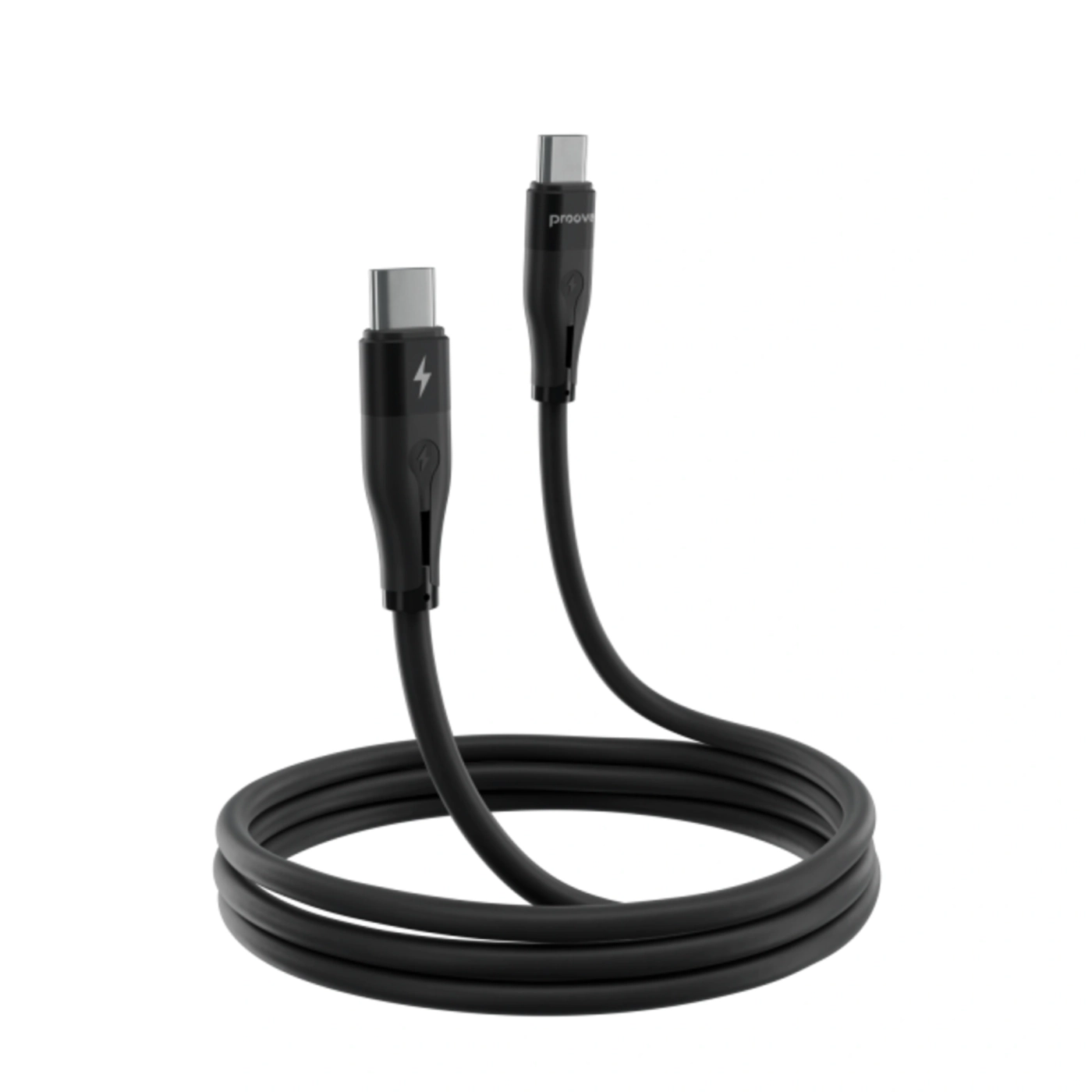 Купить Кабель Proove Soft Silicone USB-C - USB-C 60W 1m Black (CCSO60002201) - фото 2