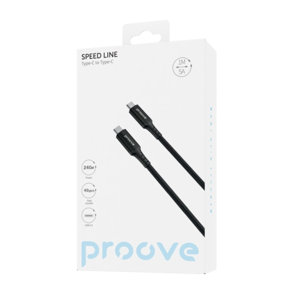 Купити Кабель Proove Speed Line USB-C - USB-С 240W 1m Black (CCSL60002201) - фото 2