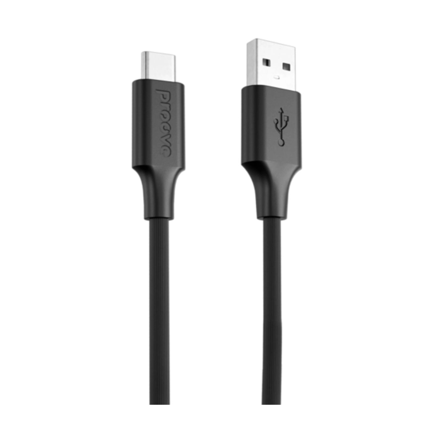 Купить Кабель Proove Striped Silicone USB - USB-C 1m Black (CCSS60001201) - фото 1