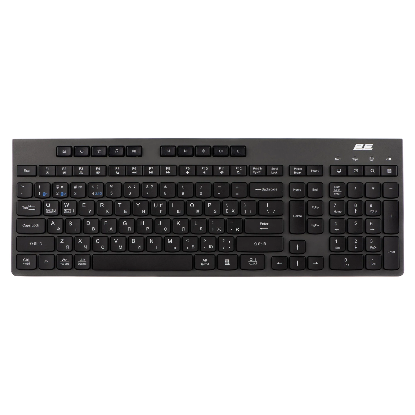 Купить Клавиатура 2E KS280 WL/BT Black/Gray (2E-KS280WBGR_UA) - фото 1
