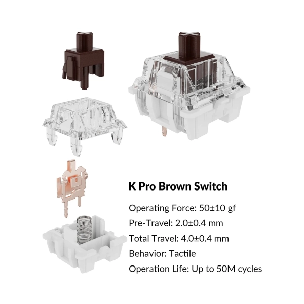 Купить Клавиатура Keychron C1 Pro 87 Key Keychron K Pro Brown Switch (C1PK3_KEYCHRON) Black - фото 4