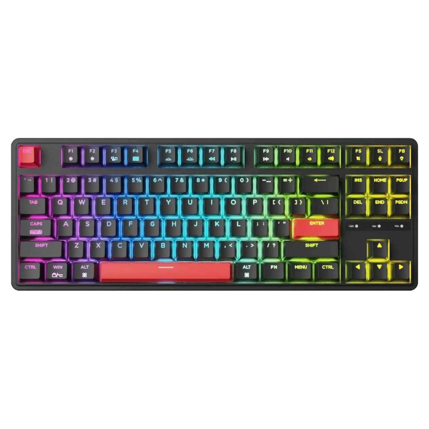 Купить Клавиатура Keychron C3 Pro 87 Key RGB Hot-Swap K Pro Red (C3PH1_KEYCHRON) Black - фото 2