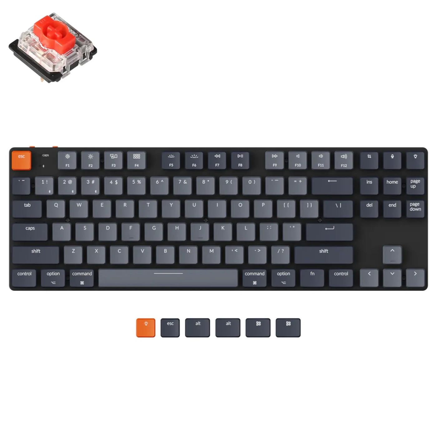 Купити Клавіатура Keychron K1SE 87 Key Gateron Red (K1SEA1_KEYCHRON) Black - фото 2